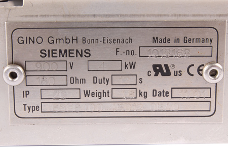 6SE6400-4BD12-BA0 SIEMENS 900V 160OHM RESISTENCIA DE FRENADO