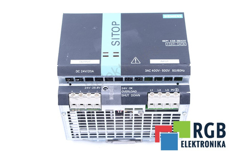 6EP1436-3BA00 SIEMENS SITOP FUENTE DE ALIMENTACIÓN PARA ARMARIO DE CONTROL