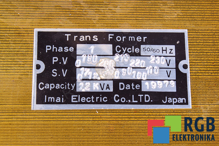 1.2KVA IMAI ELECTRIC 230V, 110V TRANSFORMADOR