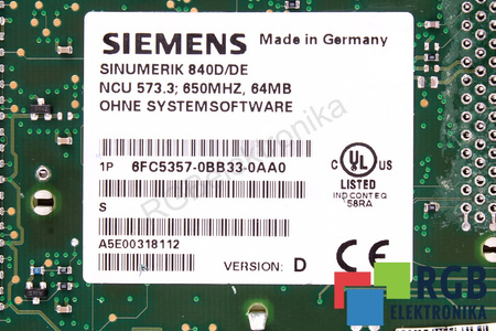 6FC5357-0BB33-0AA0 SIEMENS SINUMERIK 840D/840DE NCU 573.3 PARA PIEZAS