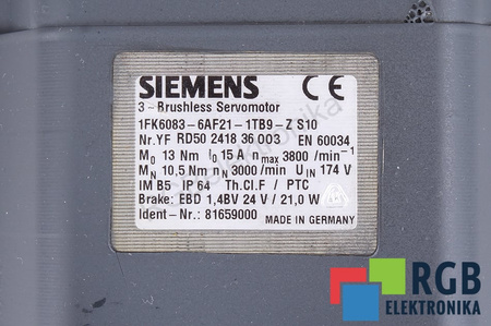 1FK6083-6AF21-1TB9-Z SIEMENS Z:S10