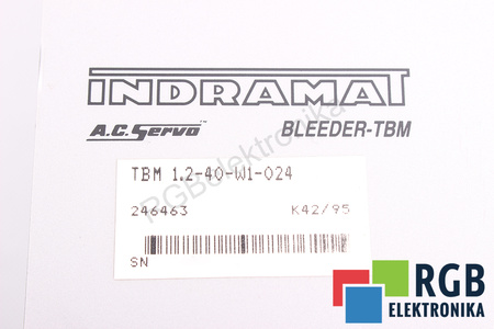 TBM1.2-40-W1-024 INDRAMAT AC SERVO BLEEDER DRIVE