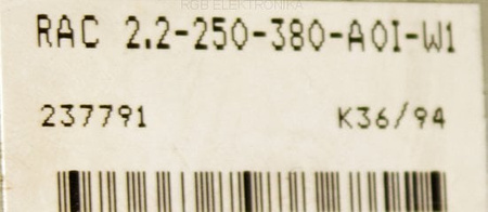 RAC2.2-250-380-A0I-W1 INDRAMAT AC-MAIN SPINDLE DRIVE R911237791