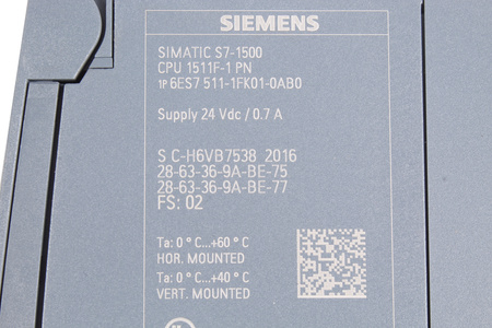 6ES7511-1FK01-0AB0 SIEMENS CPU 1511F-1 PN SIMATIC S7-1500