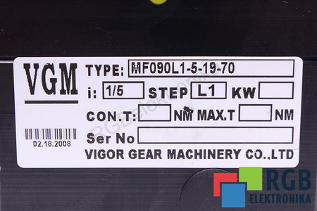 MF090L1-5-19-70 VGM ENGRANAJE