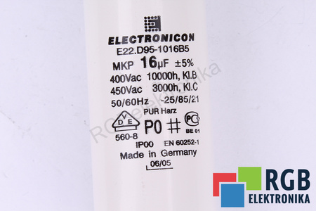 CONDENSADOR E22.D95-1016B5 ELECTRONICON 16UF