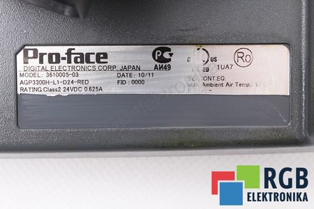 AGP3300H-L1-D24-RED-KEY PRO-FACE 3610005-03