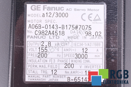 A06B-0143-B175#7075 FANUC ESTATOR