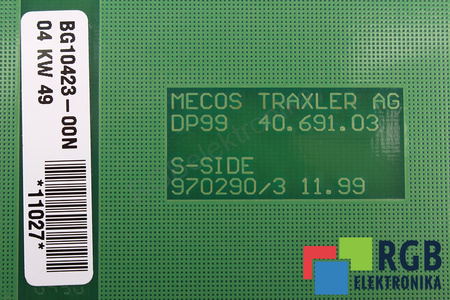 BG10423-00N MECOS TRAXLER DP99 40.691.03 970290/311.99 CONTROL Y PANEL DE CONTROL