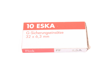 FUSIBLE CERÁMICO ULTRARRÁPIDO 632.121 ESKA ZGSS-2.5A 500V, 2.5A, 6.3X32MM, 10PCS