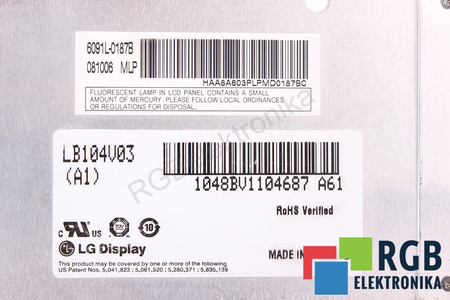 LB104V03 LG 6091L-0187B MATRIZ LCD