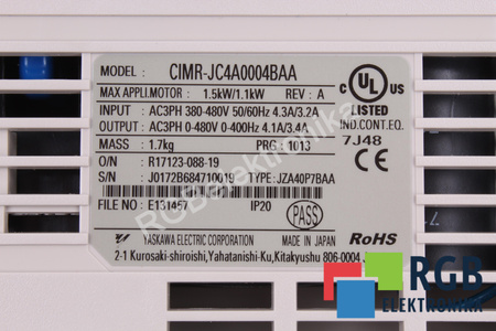 CIMR-JC4A0004BAA YASKAWA