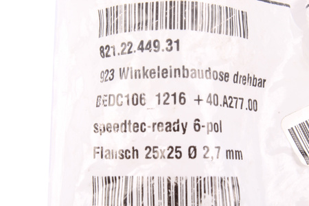 BEDC106NN000001216000 INTERCONTEC 821.22.449.31  6PIN 25X25 2.7MM NIDO