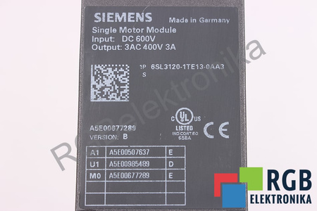 6SL3120-1TE13-0AA3 SIEMENS VERSION B SINAMICS S120