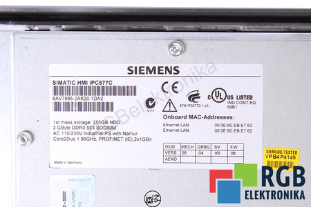 6AV7885-2AK10-1DA2 SIEMENS SIMATIC HMI IPC 577C PCI