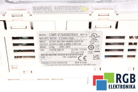 CIMR-VCBA0002BAA YASKAWA V1000