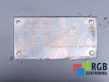 1PH6138-4RF59-Z Z:M1H SIEMENS 1PH6