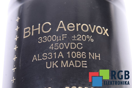CONDENSADOR ALS31A1086NH BHC COMPONENTS LTD BHC 3300UF, 450V