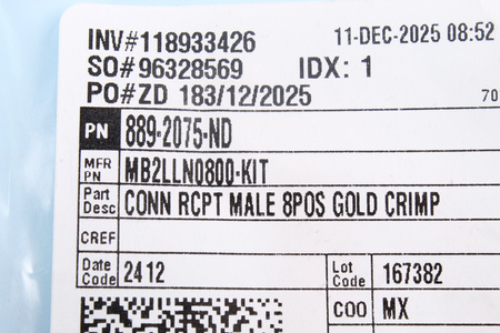 MB2LLN0800-KIT INDUSTRIAL APHENOL 8PIN NIDO