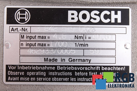 3842518050 BOSCH CON CAJA DE ENGRANAJES 3842519004 0.75/0.