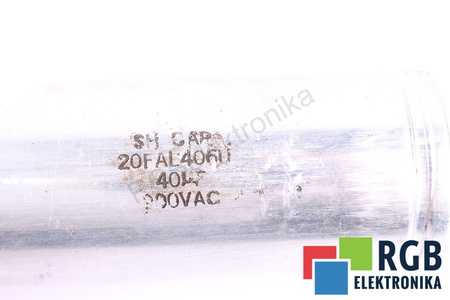 CONDENSADOR 20FAL406U MARCON 40UF, 200VAC