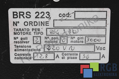BRS223 MAC DRIVES BRS 223 220VAC 12.8A MAC DRIVES