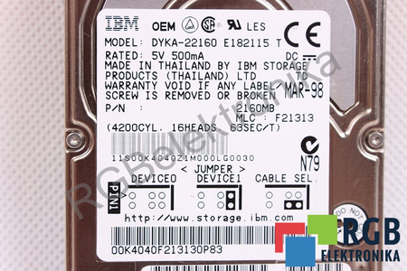 DYKA-22160 IBM E182115 5VDC 500MA 2160MB 2.5"