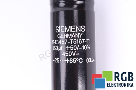 CONDENSADOR B43457-T5167-T1 SIEMENS 160UF, 450VDC