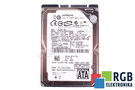HTS542580K9SA00 HITACHI TRAVELSTAR 80GB, SATA, 2.5", HDD