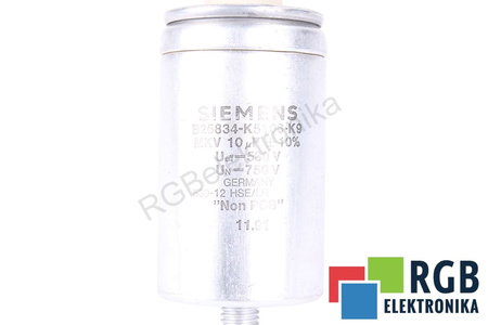 CONDENSADOR B25834-K5106-K9 SIEMENS 10UF, 530V, 750V