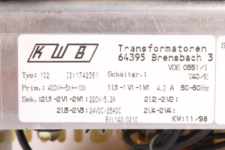 1742361 KWB 102 400V, 220V TRANSFORMADOR