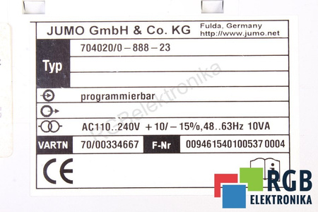 704020/0-888-23 JUMO MTRON4020