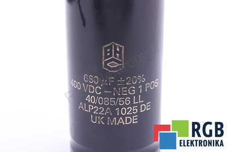 CONDENSADOR ALP22A1025DE BHC COMPONENTS LTD 680UF, 400VDC