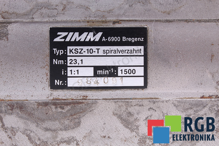 KSZ-10-T ZIMM ENGRANAJE CÓNICO