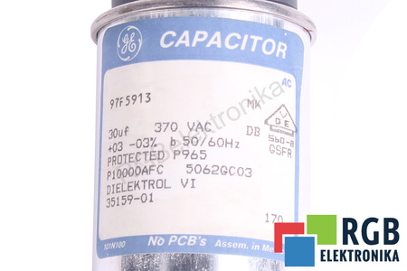 CONDENSADOR 97F5913 GE GENERAL ELECTRIC 30UF, 370V