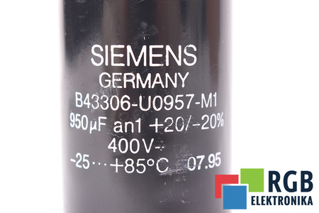CONDENSADOR B43306-U0957-M1 SIEMENS 950UF, 400VDC