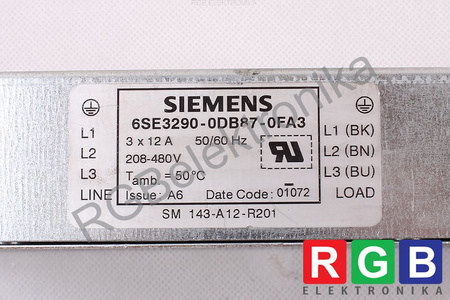 6SE3290-ODB87-0FA3 SIEMENS FILTRO