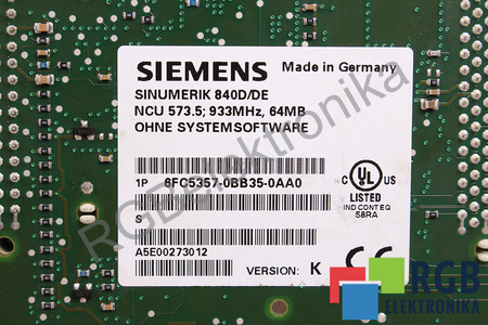 6FC5357-0BB35-0AA0 SIEMENS 573,5 933MHZ SINUMERIK 840D/840DE NCU 573.5