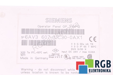 6AV3607-1JC30-0AX1 SIEMENS OP7-DP12