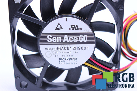 9GA0612H9001 SANYO DENKI SAN ACE 60 60X60X10MM, 12V, 0.14A VENTILADOR