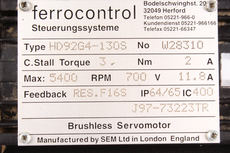 HD92G4-130S FERROCONTROL