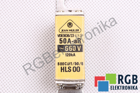 FUSIBLE HLS00 JEAN MULLER VDE0636/23 50A-AR, 660V, 120KA