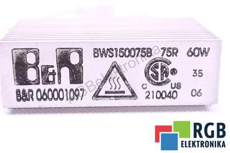 BWS150075B B&R AUTOMATION 75 OHM 60W RESISTENCIA DE FRENADO