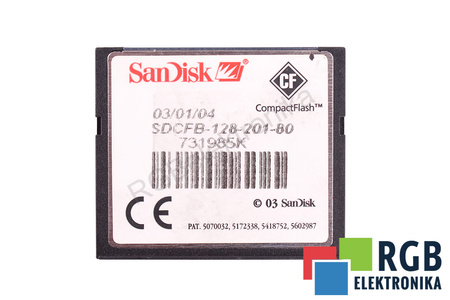 SDCFB-128-201-80 SANDISK INDUSTRIAL GRADE COMPACT FLASH