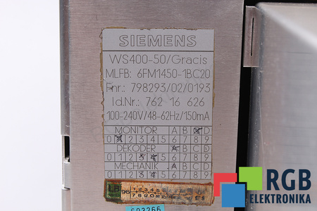 6FM1450-1BC20 SIEMENS BEDIENFELD WS 400-50 76216626