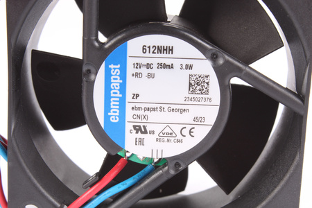 612NHH EBM PAPST 60X60X25MM 12VDC 3W VENTILADOR