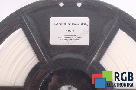 1,75MM HIPS FILAMENT 0.5KG NATURAL FLASHFORGE TAMAÑO EXTERIOR DEL CARRETE 180MM, TAMAÑO INTERIOR DEL CARRETE 50MM, ANCHURA DEL CARRETE 45MM