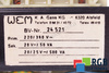 BV-NR.24521 WEM 220/380V, 20/25V TRANSFORMADOR