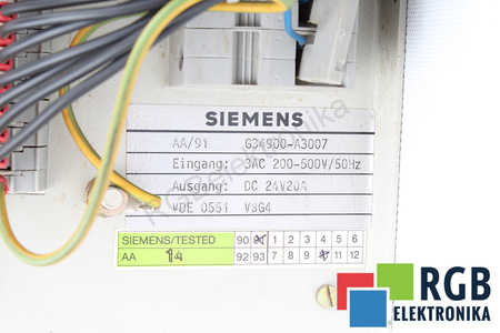 G34900-A3007 SIEMENS PRI 200-500VAC SEC 24VDC TRANSFORMADOR