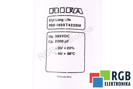 CONDENSADOR PEH169XT422BM RIFA 2200UF, 385V